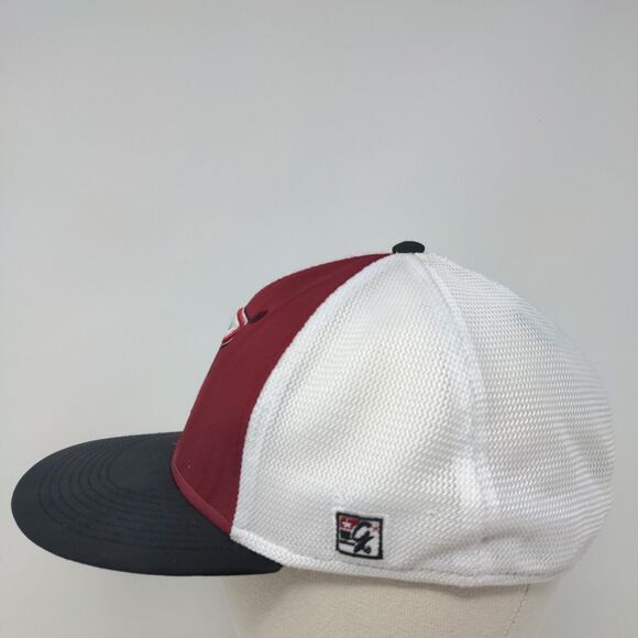 Troy Fitted Mesh Back Hat Red Embroidered Logo The Game Pro Poly Blend - Picture 4 of 12